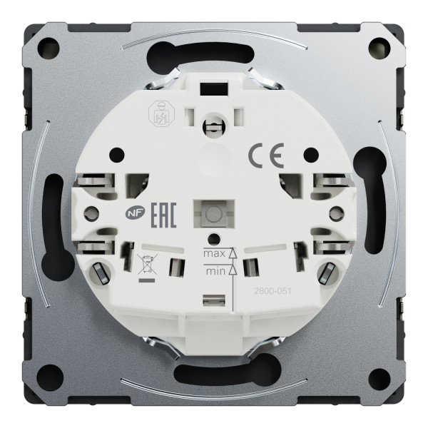 D-life - prise de courant 2p+t - fr - méca + enjoliveur - métal nickel