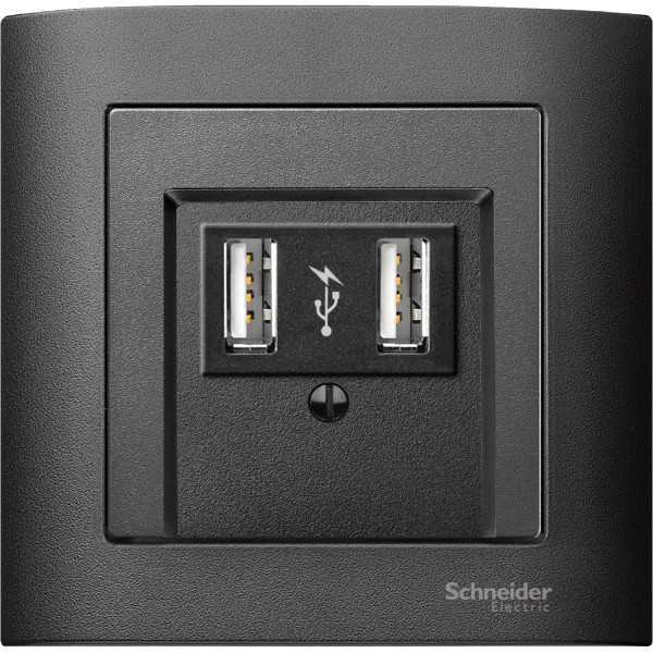Enjoliveur M-Plan de prise HP avec ouverture rectangulaire, anthracite
