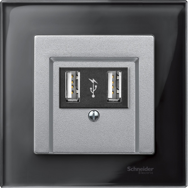 Enjoliveur M-Plan de prise HP avec ouverture rectangulaire, aluminium