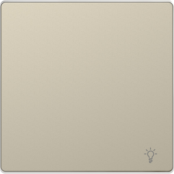 D-life - enjoliveur pour commande simple avec picto lampe - blanc sable