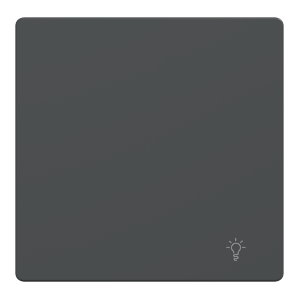D-life - enjoliveur pour commande simple avec picto lampe - anthracite