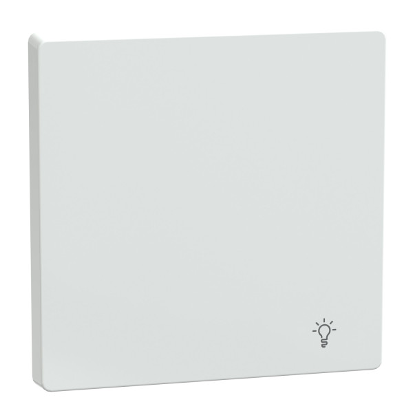D-life - enjoliveur pour commande simple avec picto lampe - blanc lotus