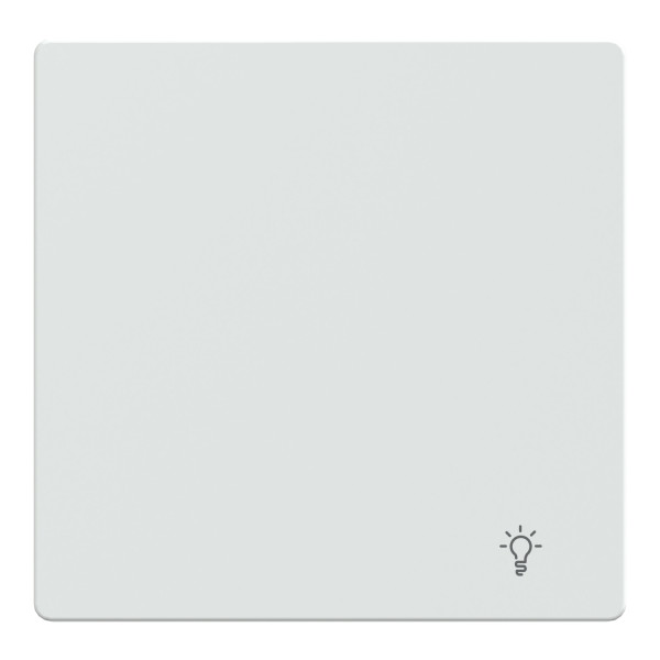 D-life - enjoliveur pour commande simple avec picto lampe - blanc lotus