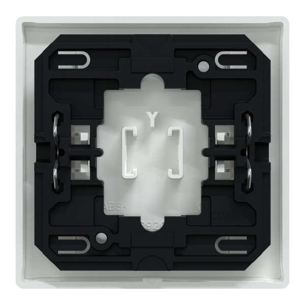D-life - enjoliveur pour commande simple avec picto lampe - blanc lotus