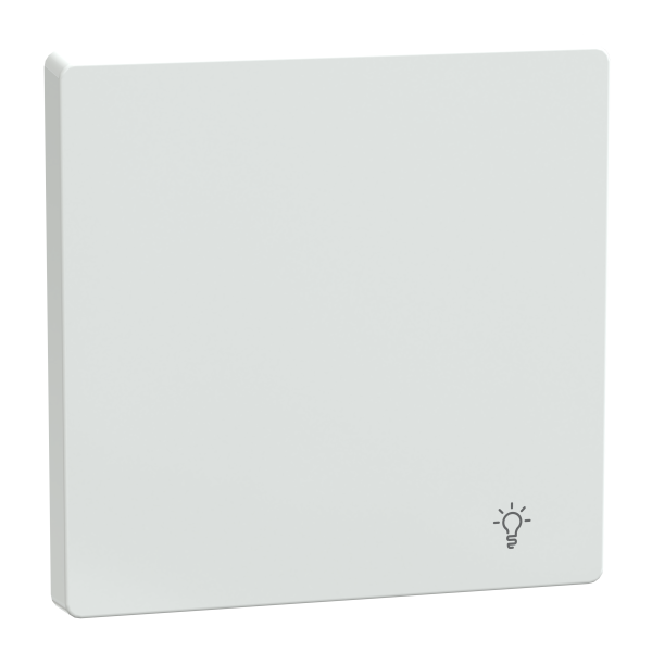 D-life - enjoliveur pour commande simple avec picto lampe - blanc lotus