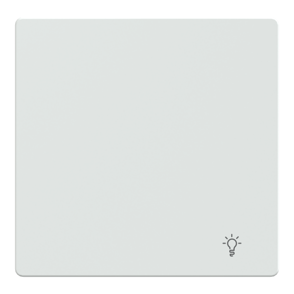 D-life - enjoliveur pour commande simple avec picto lampe - blanc lotus