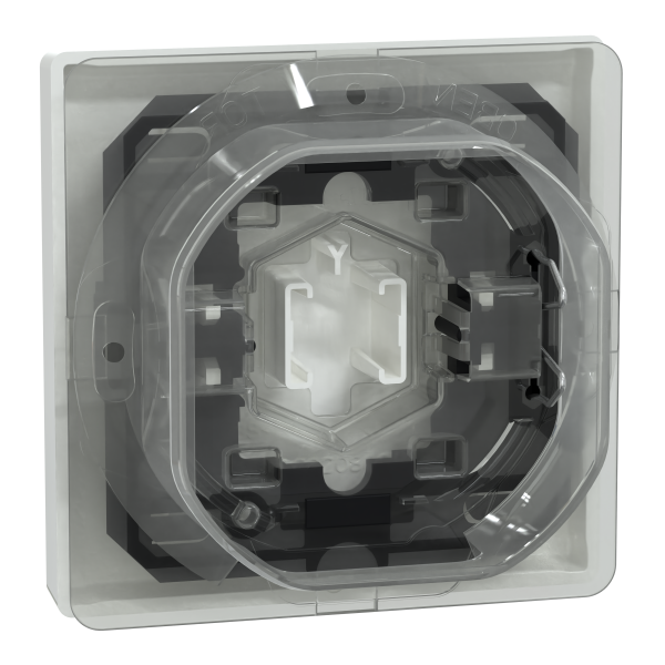 D-life - enjoliveur pour commande simple ip44 avec joint - blanc lotus