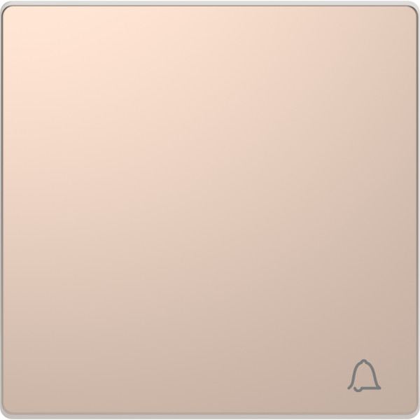 D-life - enjoliveur pour commande simple avec picto carillon - métal champagne