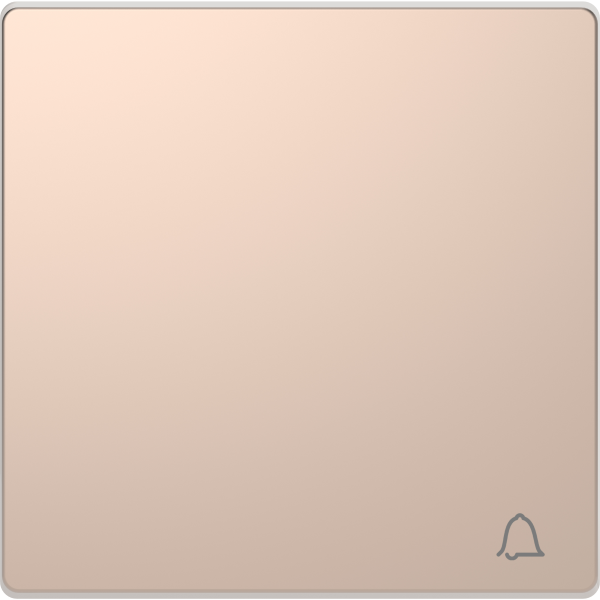 D-life - enjoliveur pour commande simple avec picto carillon - métal champagne