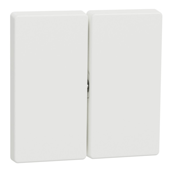D-life - enjoliveur pour commande double sans marquage - blanc nordic mat