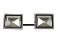 Rampe de 2 têtes led 50w avec support - 10m de câble h07rnf 3g1,5 avec une fiche (rampeled2x50ds1)