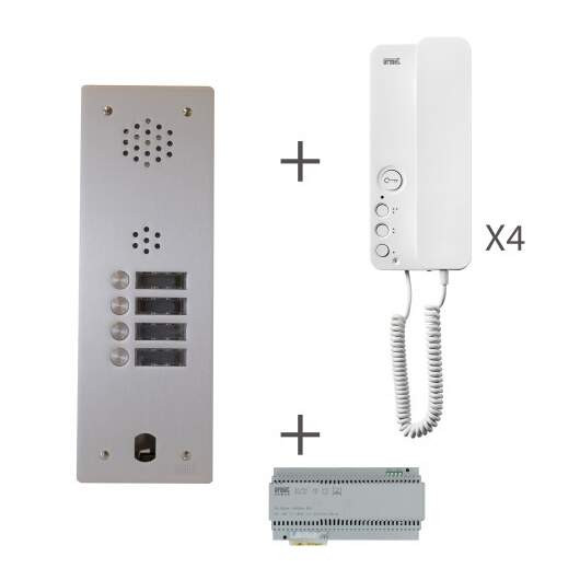 Kit audio 1 rangée 4 boutons 2 voice programmé (20269)