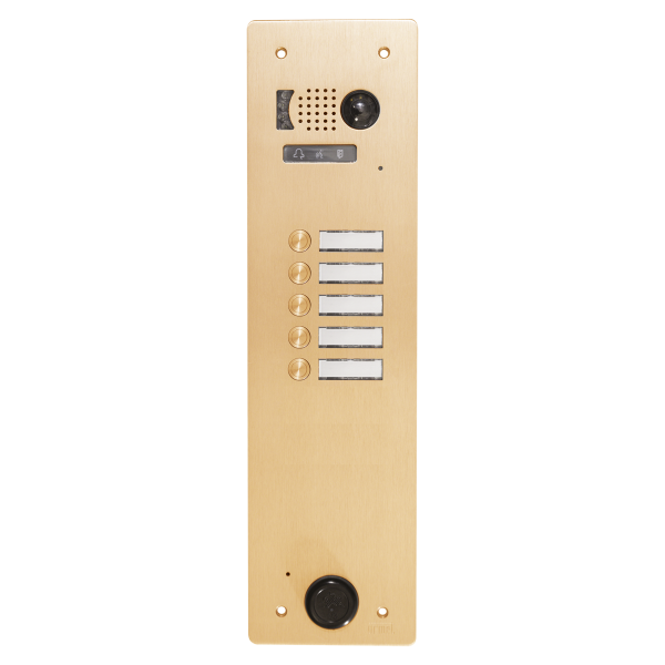 Plaque video alu 5 bp 2 voice champagne (20641)