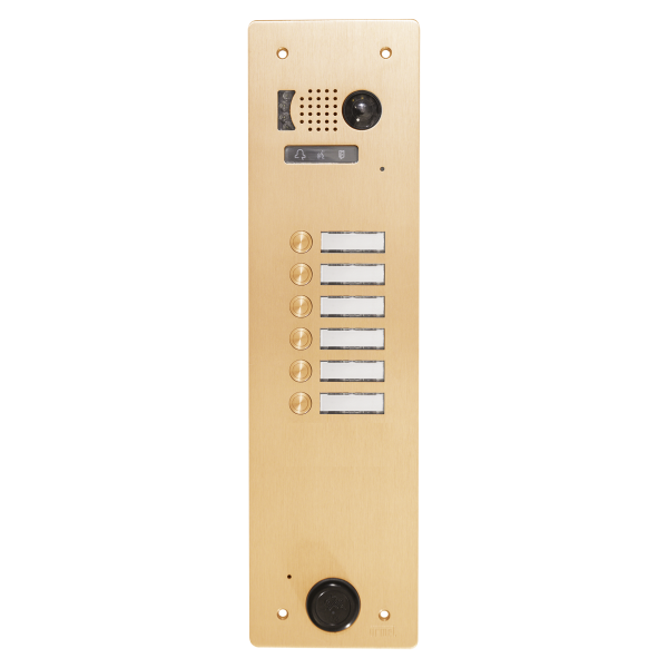 Plaque video alu 6 bp 2 voice champagne (20642)
