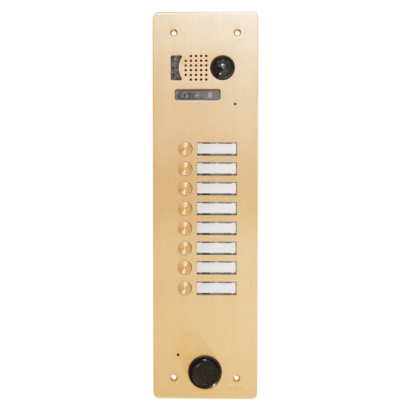 Plaque video alu 8 bp 2 voice champagne (20644)