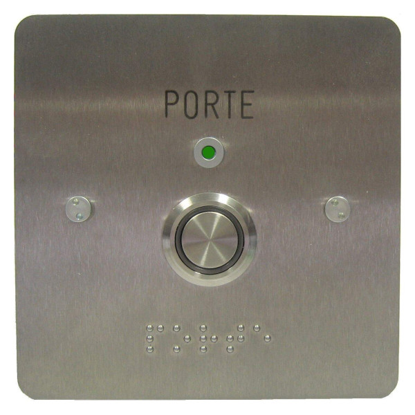 Bouton poussoir de sortie 90x90 lumineux -  handicapé