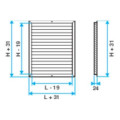 Grille de Transfert Blanche 100 x 310 mm Aldes