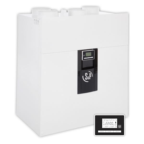 VMC double flux S&P Unelvent IDEO 325 RD EcoWatt 8 sanitaires 325 m³/h