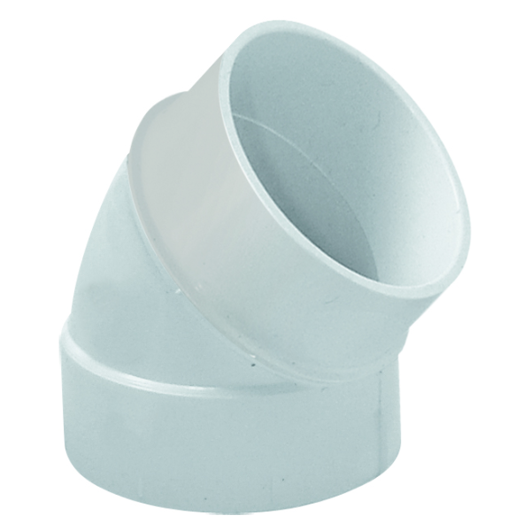 8 coudes 45° mâle x femelle D 51 mm pour réseau d'aspiration centralisé SAPHIR. (CD R45MF)
