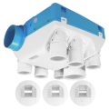 Kit VMC simple flux hygroréglable S&P Unelvent OZEO EcoWatt 2 jusqu'à 6 sanitaires 275m³/h