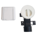 Kit prise carrée blanche SAPHIR + accessoires D 40 mm. (KPC 40 BL)