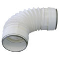 Conduit circulaire PVC souple + 2 manchons rigides à joints, D 100 mm, long 50cm. (TFCV 100)