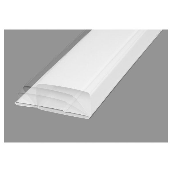 Conduit rectangulaire PVC rigide 55 x 220 mm, équivalent D 125 mm, long 1,5 m. (TPL 125/1.5)
