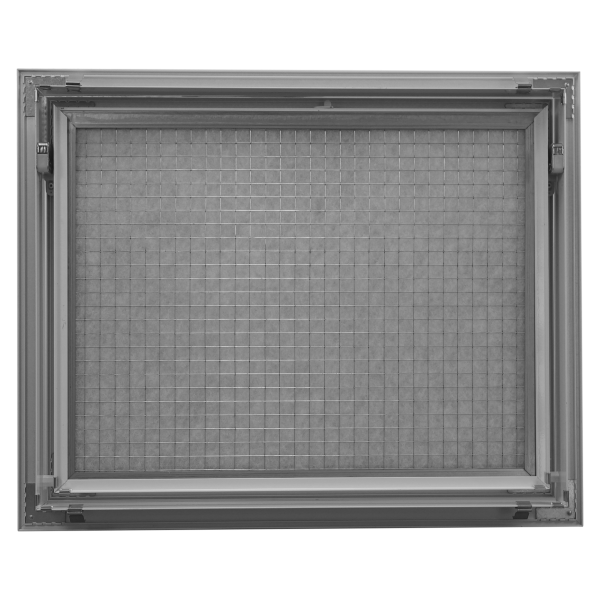 Grille de reprise à mailles et filtre démontable, 600 à 1000 m3/h, D 500 x 300mm. (GMI 500x300)