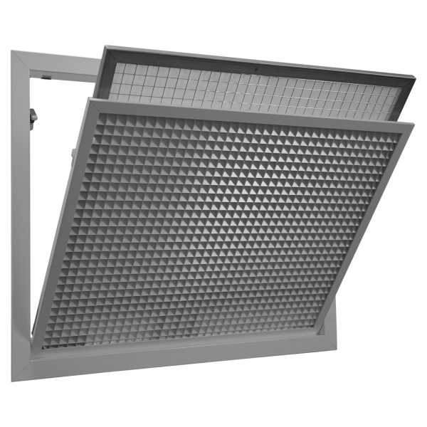 Grille de reprise à mailles et filtre démontable, 600 à 1000 m3/h, D 500 x 300mm. (GMI 500x300)