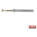 Boite Plastique de 200 Chevilles avec Clou à Vis TF RAMSPEED RAM - Tête Plate