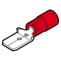 RFM608P - Clip complètement isolé mâle rouge (0,25 à 1,5 mm²) - 6,3 x 0,8 mm