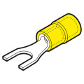 GFU35 - Cosse préisolée fourche jaune (4 à 6 mm²) - Diam. 3,5 mm