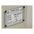 48901 - Plaque personnalisable de type MG-VRT-R 42 x 78 mm blanche