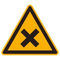 200603 - Etiquette signalétique triangulaire substance toxique 100 mm