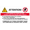 268000F - Etiquette signalétique rectangulaire 70 x 120 mm