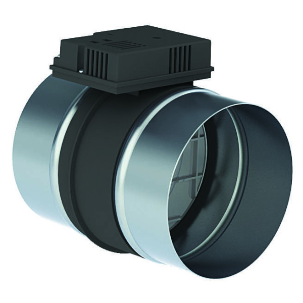 Registre motorisé S&P Unelvent RMVT D125mm fermé sous tension 
