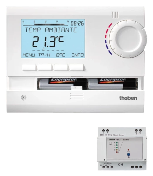 Thermostat d'ambiance programmable radio Ramses 833 top2 HF Set 1 Theben