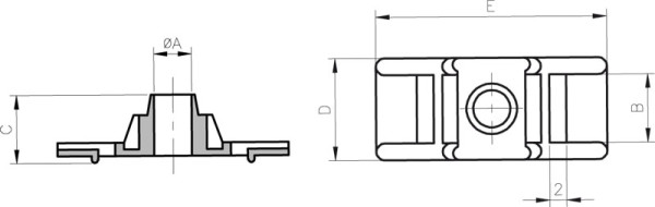 Embase à fixer ch-s8