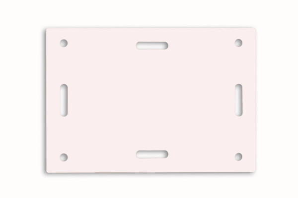 Plaquette CH-M en PP - Blanc