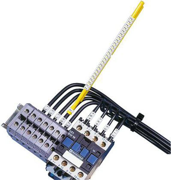 Cavaliers de repérage PLIO SNAP+ PS-12 "N°2" Blanc - câble de 4 à 6  mm² (sachet de 300 pièces)