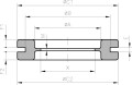 Ses-sterling passe-fils à membrane dgc-pvc 36