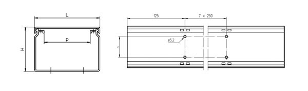 Goulotte gi-video 40x90 lg 3 m