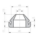 Ses-sterling passe-fils à membrane du-m20 epdm