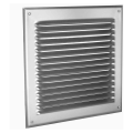 Grille de soufflage/reprise d'air extérieur, alu, 120 à 170 m3/h, D 165 x 165 mm. (GRA100)