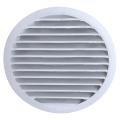 Grille de rejet extérieur circulaire fonte aluminium, D de raccordement 125 mm. (USAV 125)