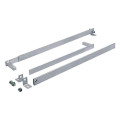 Jeu de bras télescopiques droits avec tube rectangulaire 40x10mm