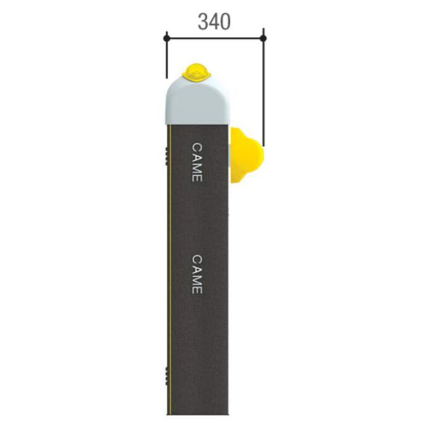 Barrière en acier inoxydable aisi 304 satiné avec motoréducteur en 24v