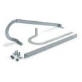 Jeu de bras télescopiques courbes avec tube rectangulaire 40x10mm