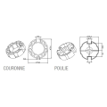 Adaptateur ogive 78x1,5mm logement 13x13mm