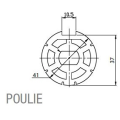 Roue pour tube Ø43